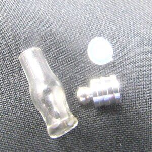 Coke Bottle Clear Glass Vial 1in Bottle Charm Cremation Ashes Pendant Instructs